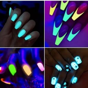 Glow-in-the-Dark Neon Nail‎ Art dip powder